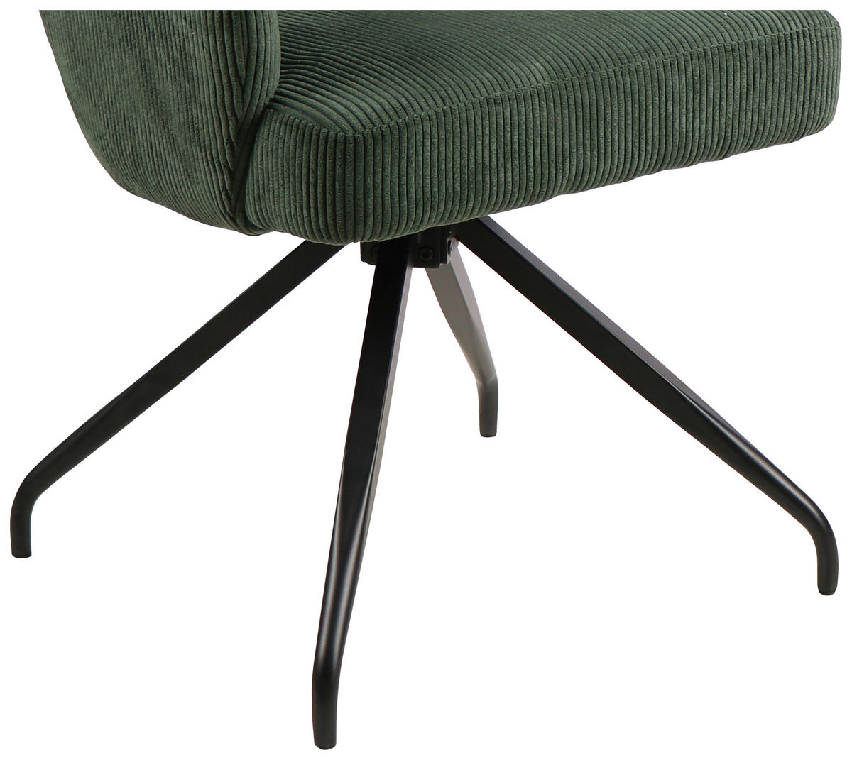 ARMLEHNSTUHL  in Eisen Cord  - Schwarz/Grün, MODERN, Holz/Textil (57/86/65cm) - MID.YOU