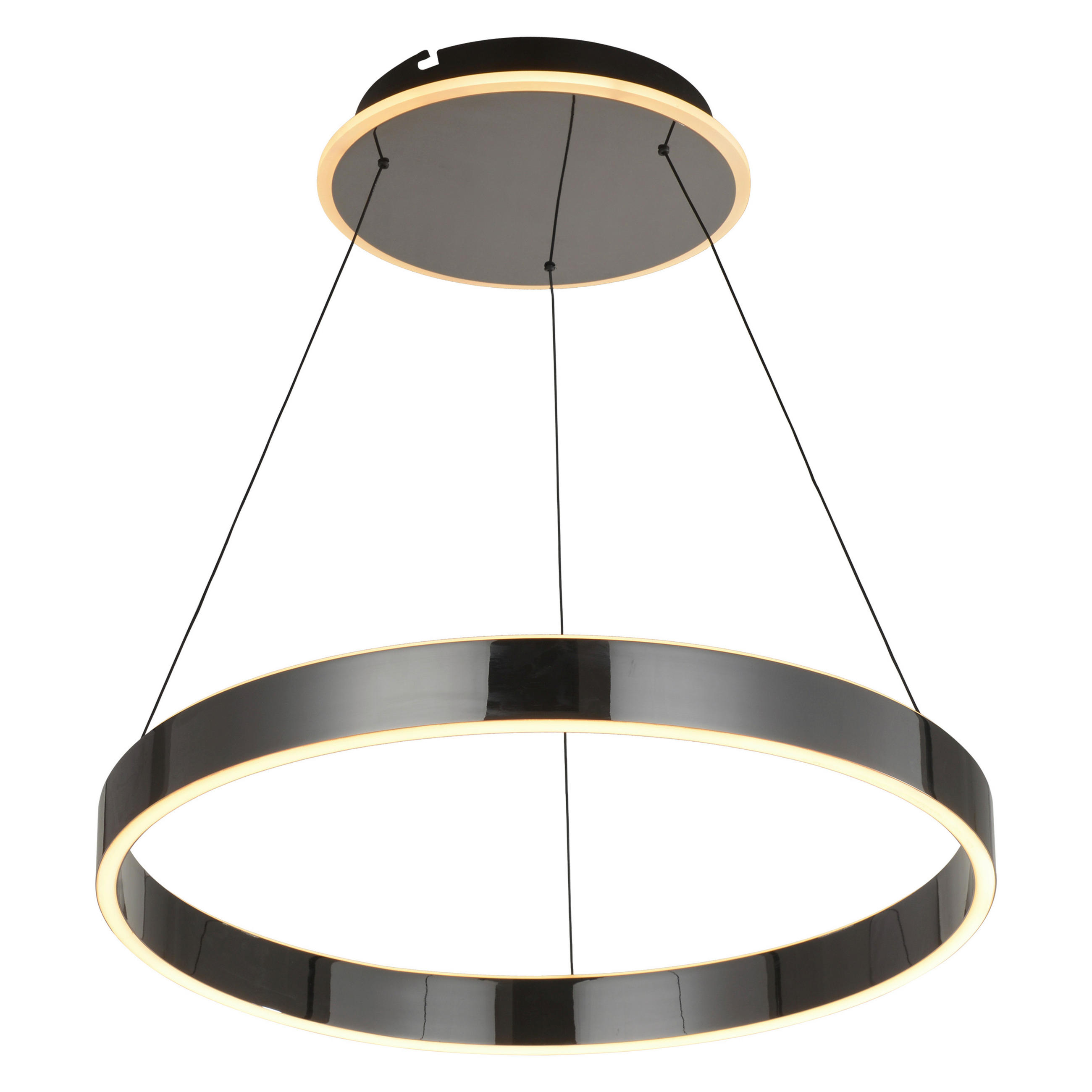 LED-HÄNGELEUCHTE 60/150 cm  - Schwarzchrom, Design, Metall (60/150cm)