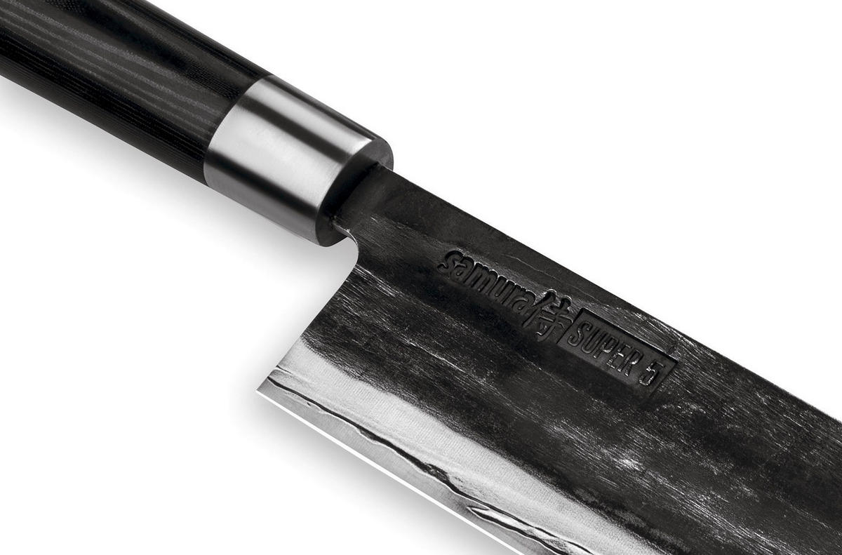 KUVARSKI NOŽ  SUPER 5        31.5 cm    čelik - srebrna/crna, Osnovno, metal/pločasti materijal (31.5cm) - Samura