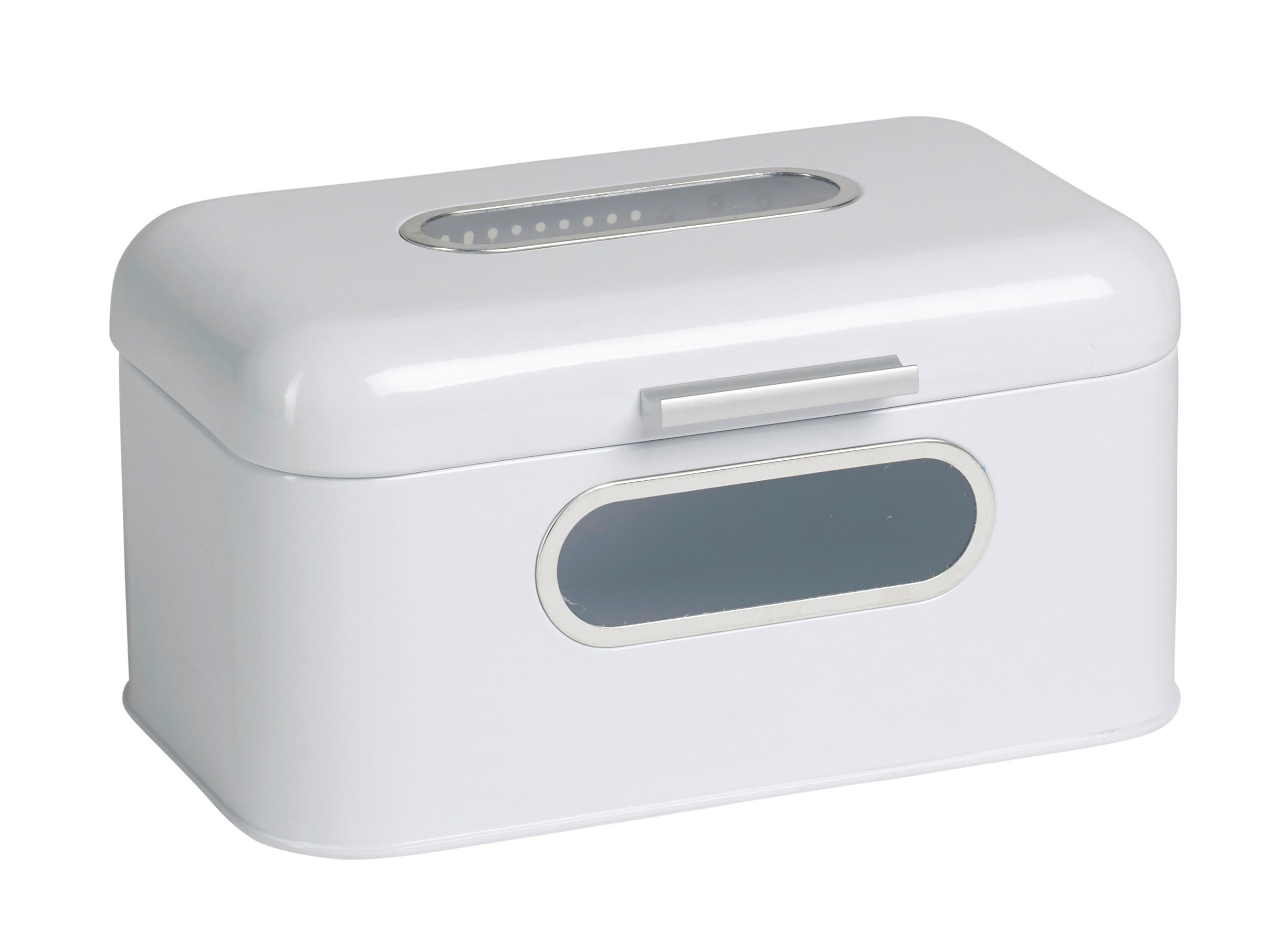 BROTKASTEN - Weiß, Trend, Metall (30/20/16,5cm) - Echtwerk