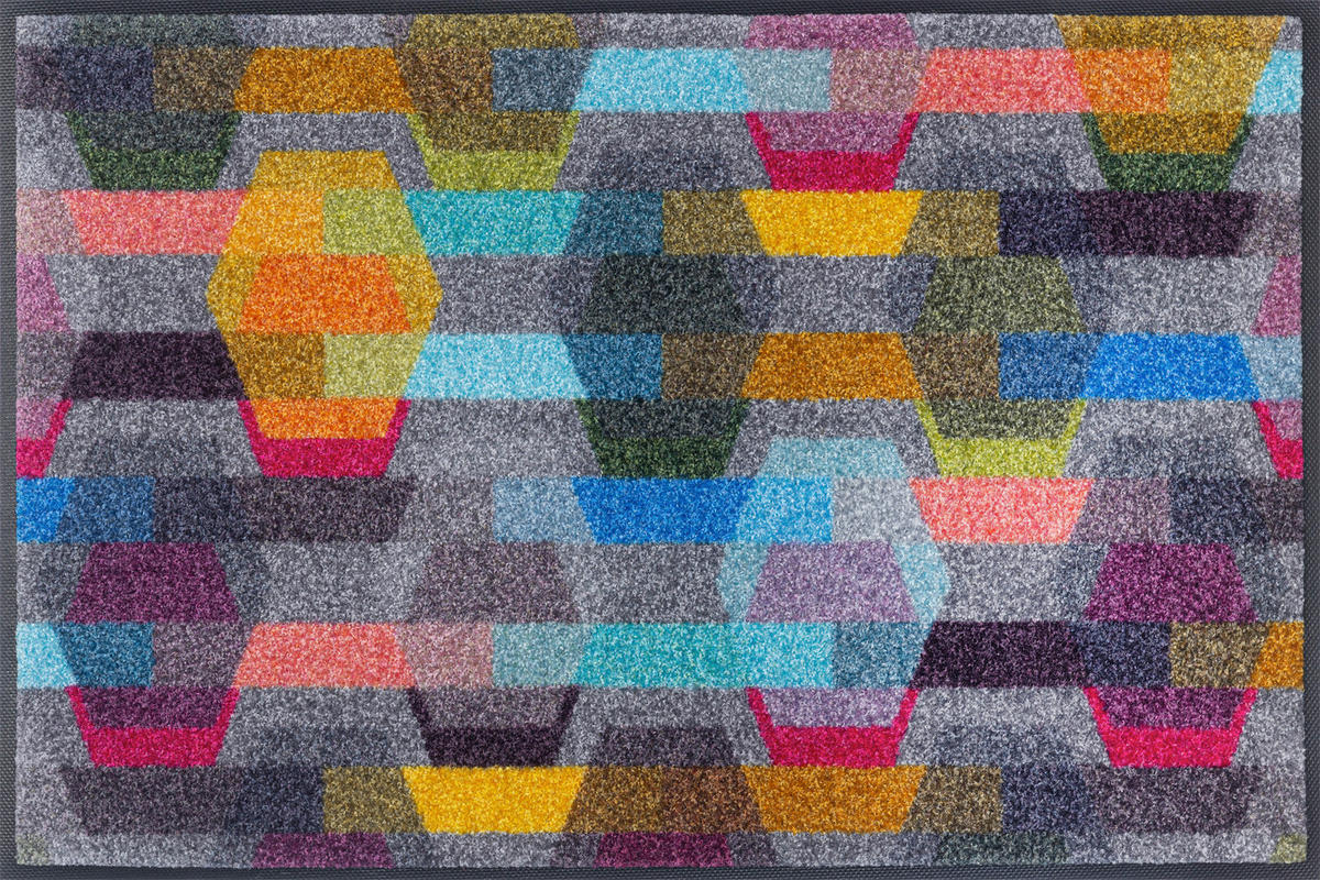 FUßMATTE 50/75 cm Limit  - Multicolor, Design, Kunststoff/Textil (50/75cm) - wash+dry