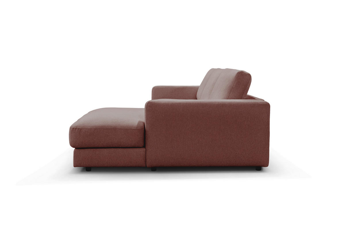 ECKSOFA VIGO Rot  - Rot/Schwarz, Design, Textil (303cm) - MID.YOU