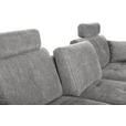 ECKSOFA in Mikrofaser Grau  276/193 cm  - Chromfarben/Grau, MODERN, Kunststoff/Textil (276/193cm) - Hom`in
