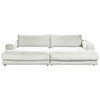 MEGASOFA Cord Weiß  - Schwarz/Weiß, Design, Kunststoff/Textil (290/86/170cm) - Pure Home Lifestyle