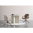 ARMLEHNSTUHL in Eisen Webstoff - Schwarz/Cappuccino, Design, Textil/Metall (59,5/85,5/61,5cm) - Novel
