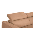ECKSOFA in Webstoff Rostfarben  280/205 cm  - Rostfarben/Schwarz, Design, Textil/Metall (280/205cm) - Xora