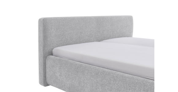 POLSTERBETT Bettkasten, Lattenroste Hellgrau 160/200 cm  - Birkefarben/Buchefarben, Design, Holz/Textil (160/200cm) - Xora