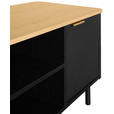 LOWBOARD  in 120/52/40 cm  - Eichefarben/Goldfarben, Trend, Holzwerkstoff/Metall (120/52/40cm) - Xora