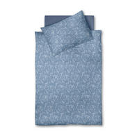 BETTWÄSCHE Makosatin 140/200 cm  - Petrol/Dunkelblau, Design, Textil (140/200cm) - Fleuresse