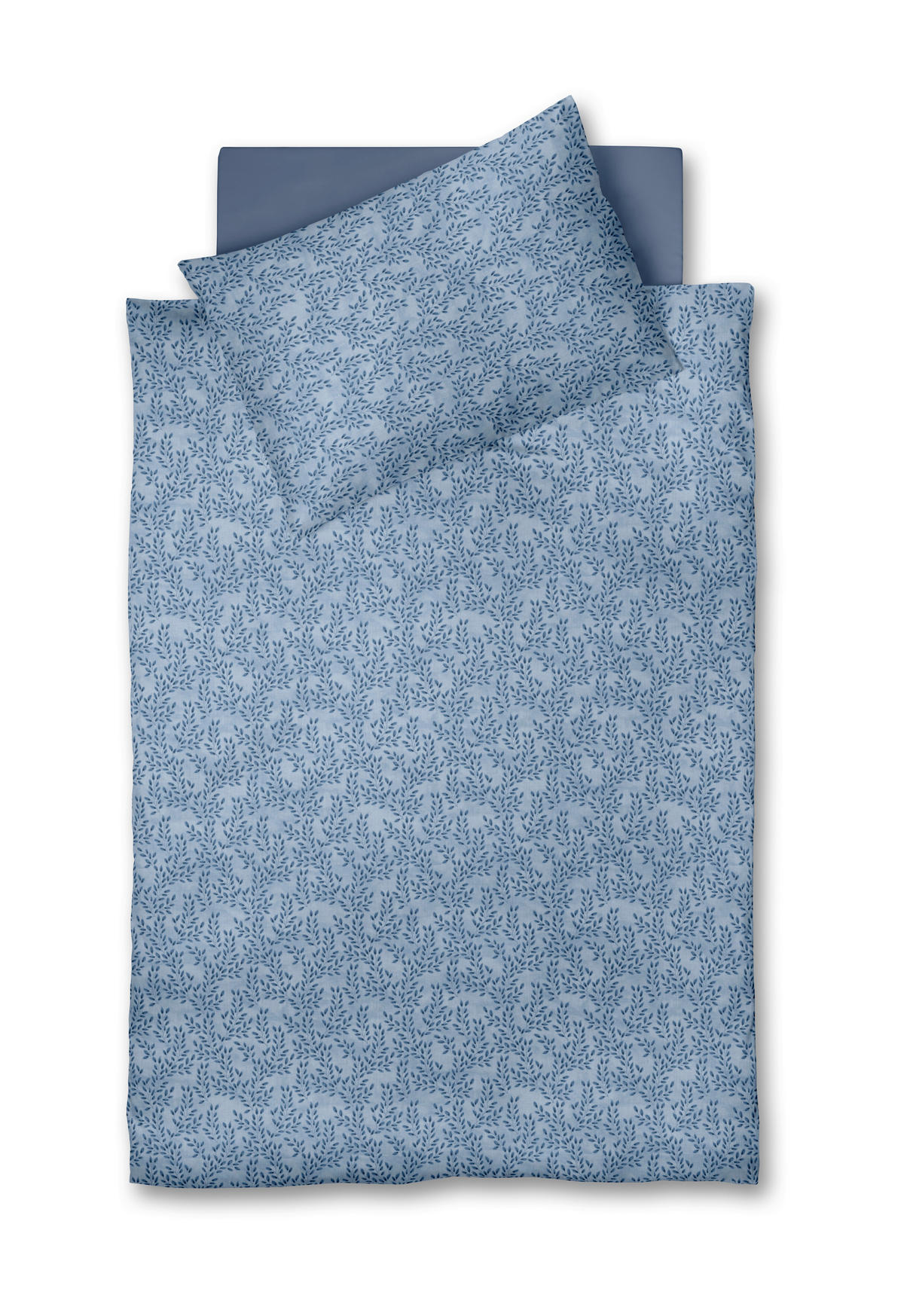 BETTWÄSCHE Makosatin 140/200 cm  - Petrol/Dunkelblau, Design, Textil (140/200cm) - Fleuresse