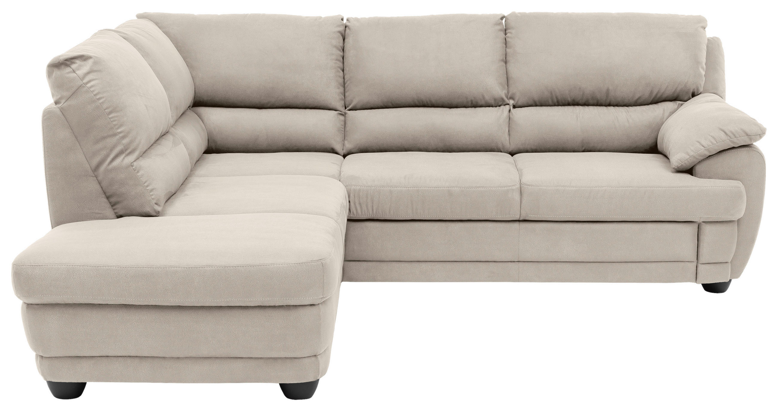 ECKSOFA in Mikrofaser Sandfarben  225/245 cm  - Sandfarben, Design, Kunststoff/Textil (225/245cm) - Livetastic