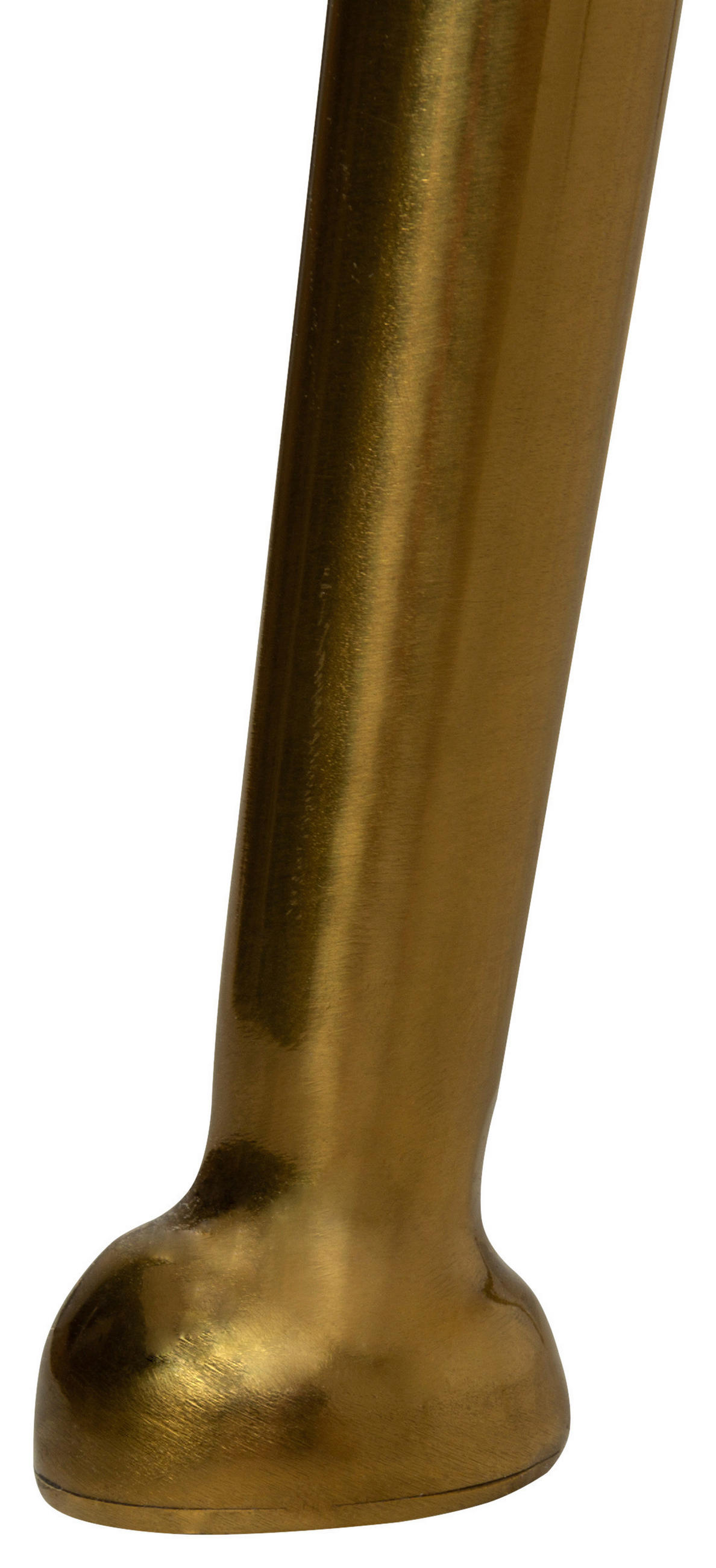 HOCKER Velours Beige  - Beige/Goldfarben, KONVENTIONELL, Textil (54/48/54cm) - MID.YOU