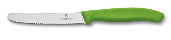 TOMATENMESSER - Silberfarben/Grün, Basics, Kunststoff (24/10/4cm) - Victorinox