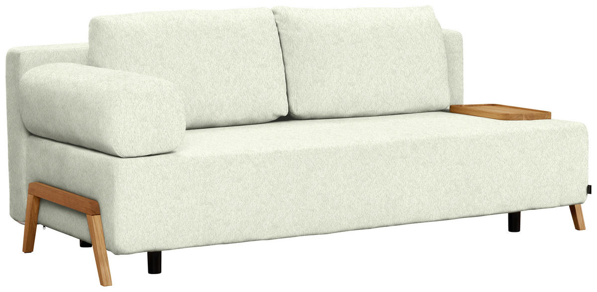 SCHLAFSOFA Teddystoff Weiß  - Naturfarben/Weiß, Design, Holz/Textil (211/88/102cm) - Niels Andersson