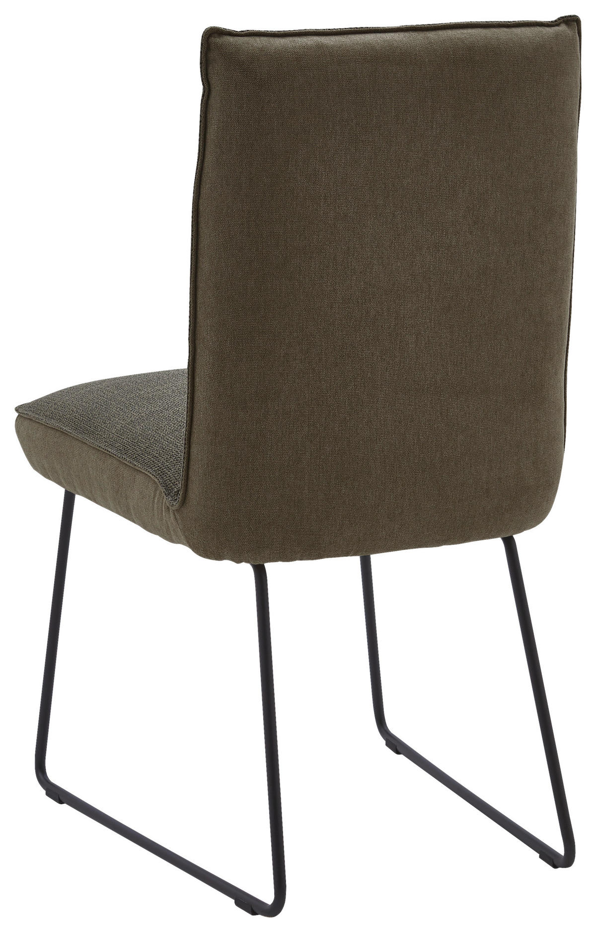 STUHL - Dunkelbraun/Schwarz, Design, Textil/Metall (49/93/59cm) - Dieter Knoll