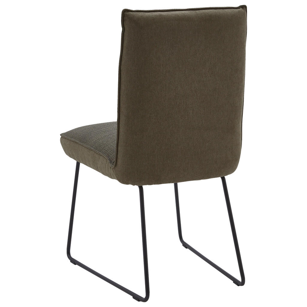 Thumbnail - Dieter Knoll Stuhl, Braun, Schwarz, Dunkelbraun, Metall, Textil, Kufe, 49x93x59 cm, Beinauswahl, Lederauswahl, Stoffausw...