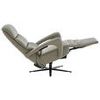 RELAXSESSEL in Leder Greige  - Greige/Schwarz, Design, Leder/Metall (76/110/86cm) - Dieter Knoll