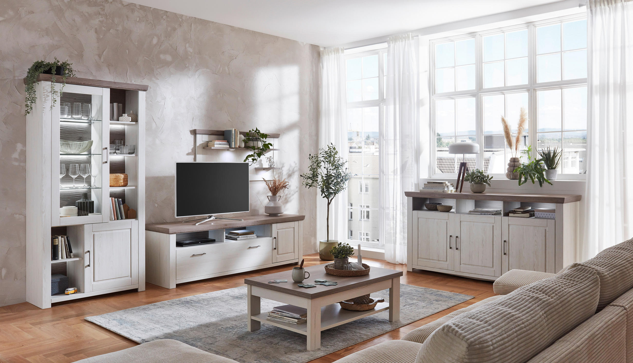 COUCHTISCH in Holzwerkstoff 110/70/40 cm  - Eichefarben/Pinienfarben, Lifestyle, Holzwerkstoff (110/70/40cm) - Landscape