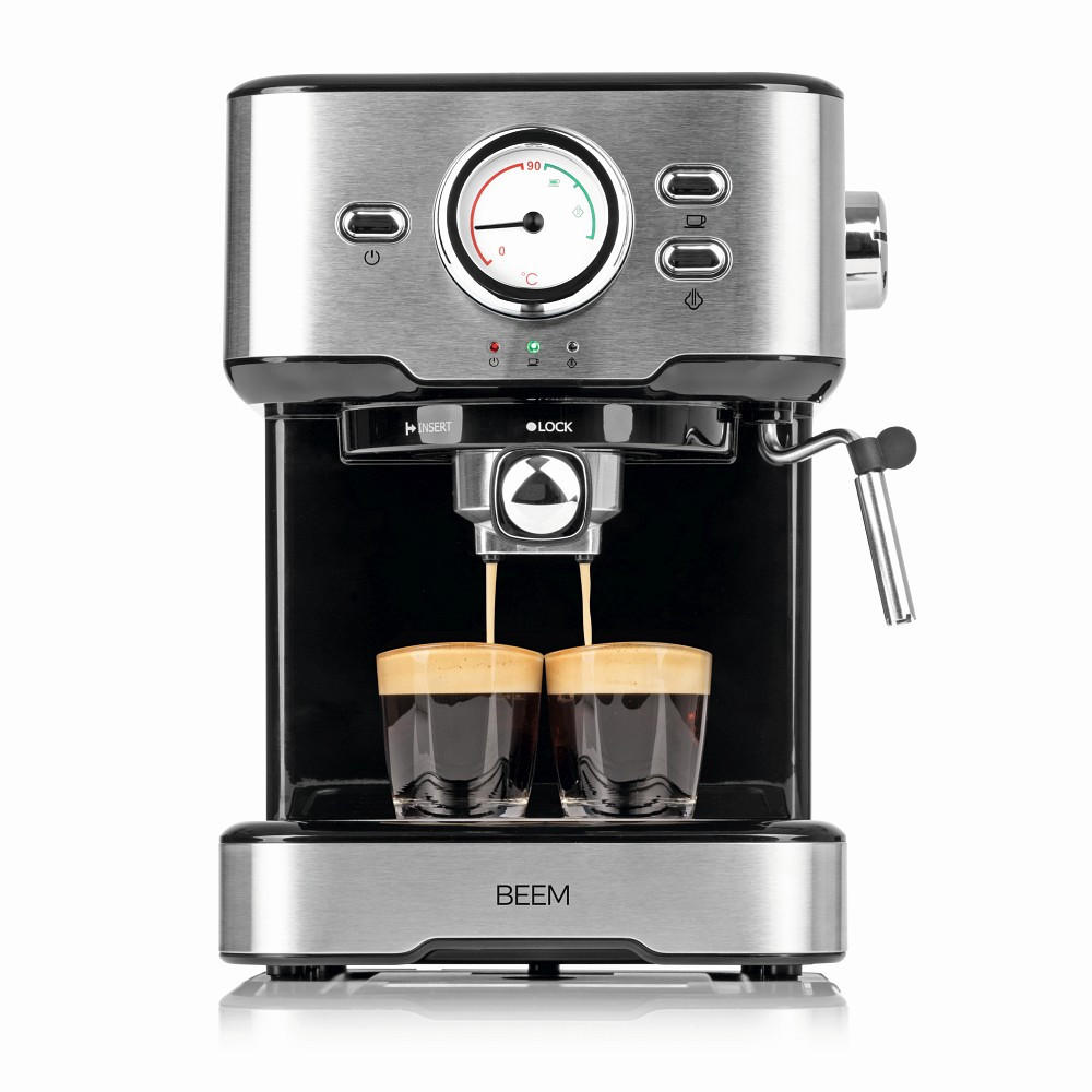 ESPRESSOMASCHINE Beem  - Edelstahlfarben/Schwarz, Basics, Kunststoff/Metall (32/27,5/30cm) - Beem