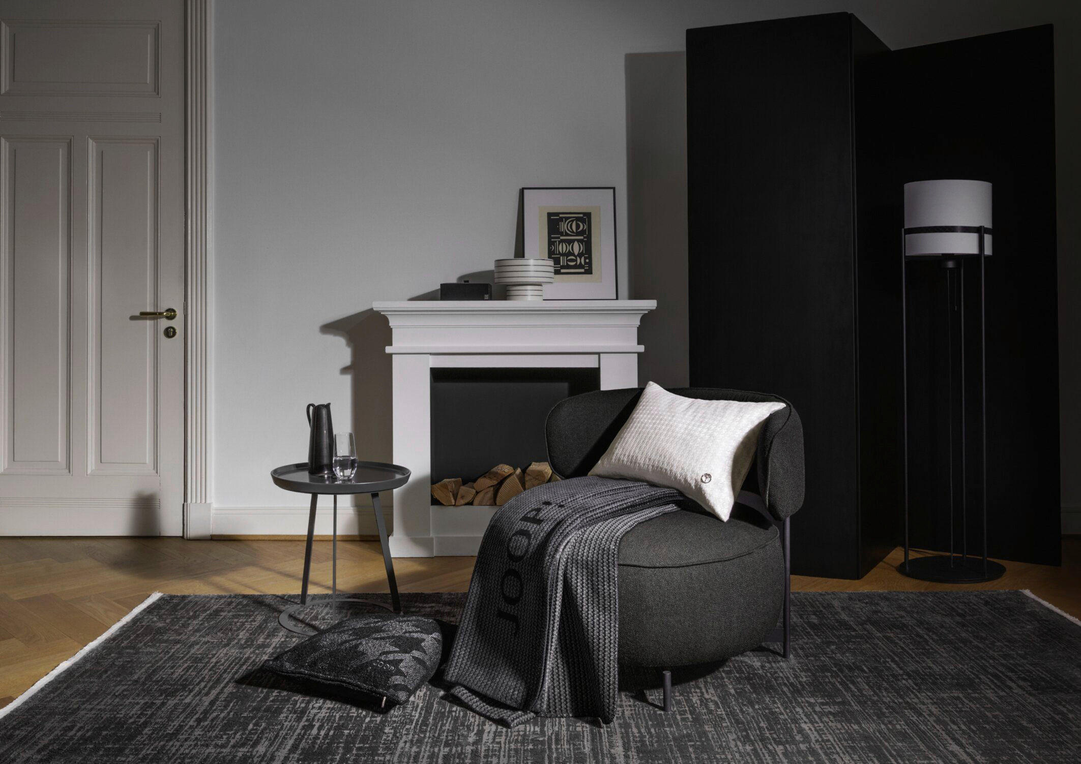 KISSENHÜLLE J!Select 45/45 cm  - Schwarz, Design, Textil (45/45cm) - Joop!