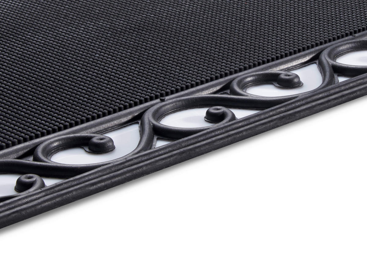 FUßMATTE  45/75 cm  Schwarz  - Schwarz, Basics, Kunststoff (45/75cm) - Hanse Home