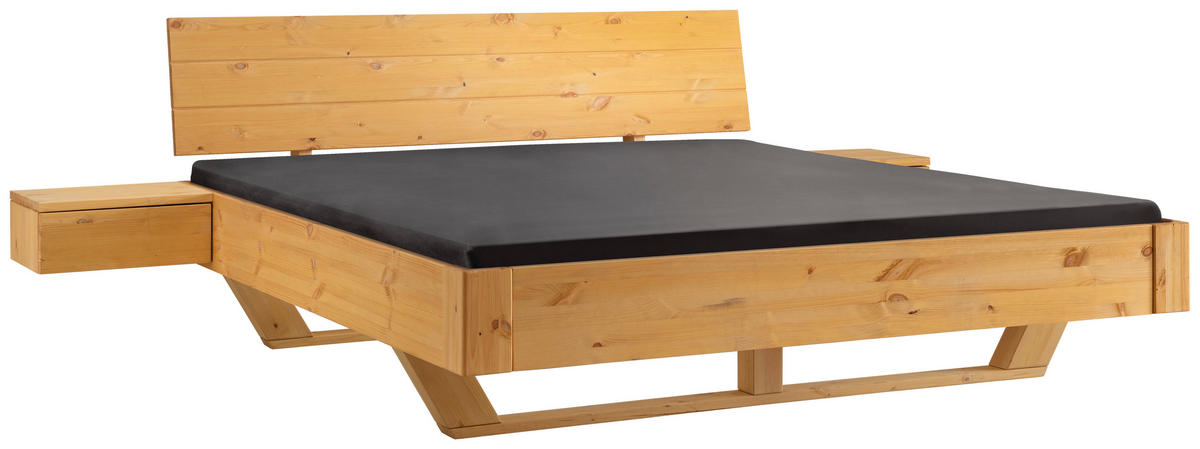 BALKENBETT 180/200 cm,  in Kieferfarben,  - Kieferfarben, KONVENTIONELL, Holz (180/200cm) - Linea Natura