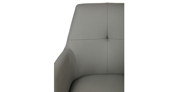 ARMLEHNSTUHL  Lederauswahl, Sitzfläche 360° drehbar, inklusive Armlehnen, Gestellauswahl  Echtleder  - Eichefarben/Anthrazit, KONVENTIONELL, Leder/Holz (59,5/87,5/63cm) - Novel