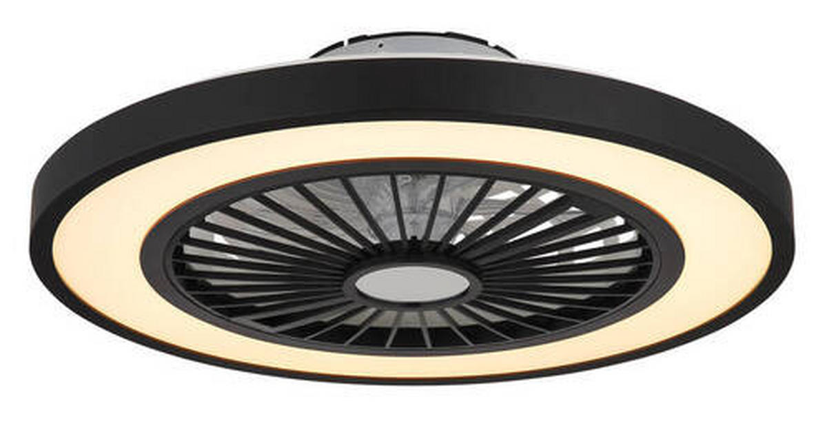 MENNYEZETI VENTILÁTOR - fekete/áttetsző, Konventionell, műanyag/fém (54/15,9cm) - Globo