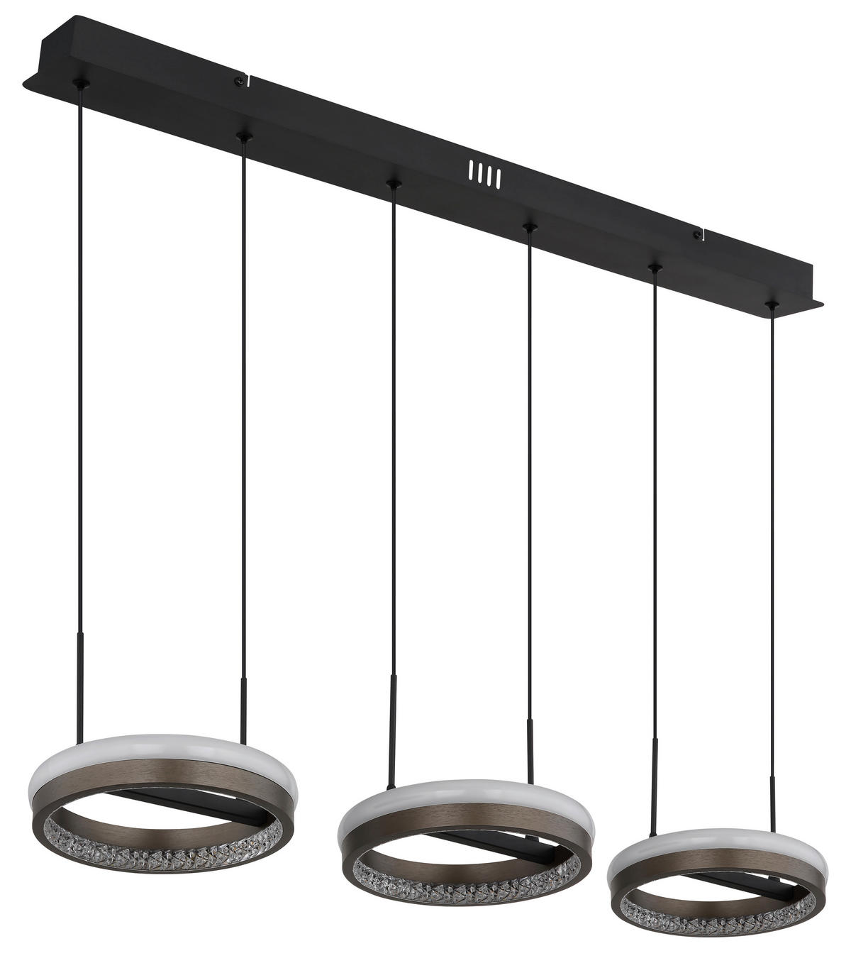 LED-HÄNGELEUCHTE 82/20,6/150 cm    - Klar/Weiss, Design, Kunststoff/Metall (82/20,6/150cm) - Globo