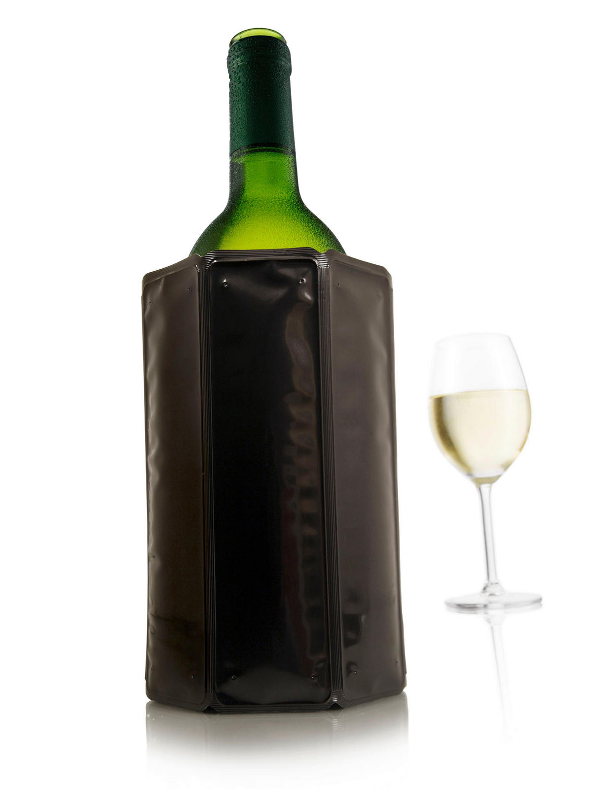 FLASCHENKÜHLER - Schwarz, Basics, Kunststoff (14.6/3.1/20.8cm) - Vacu Vin