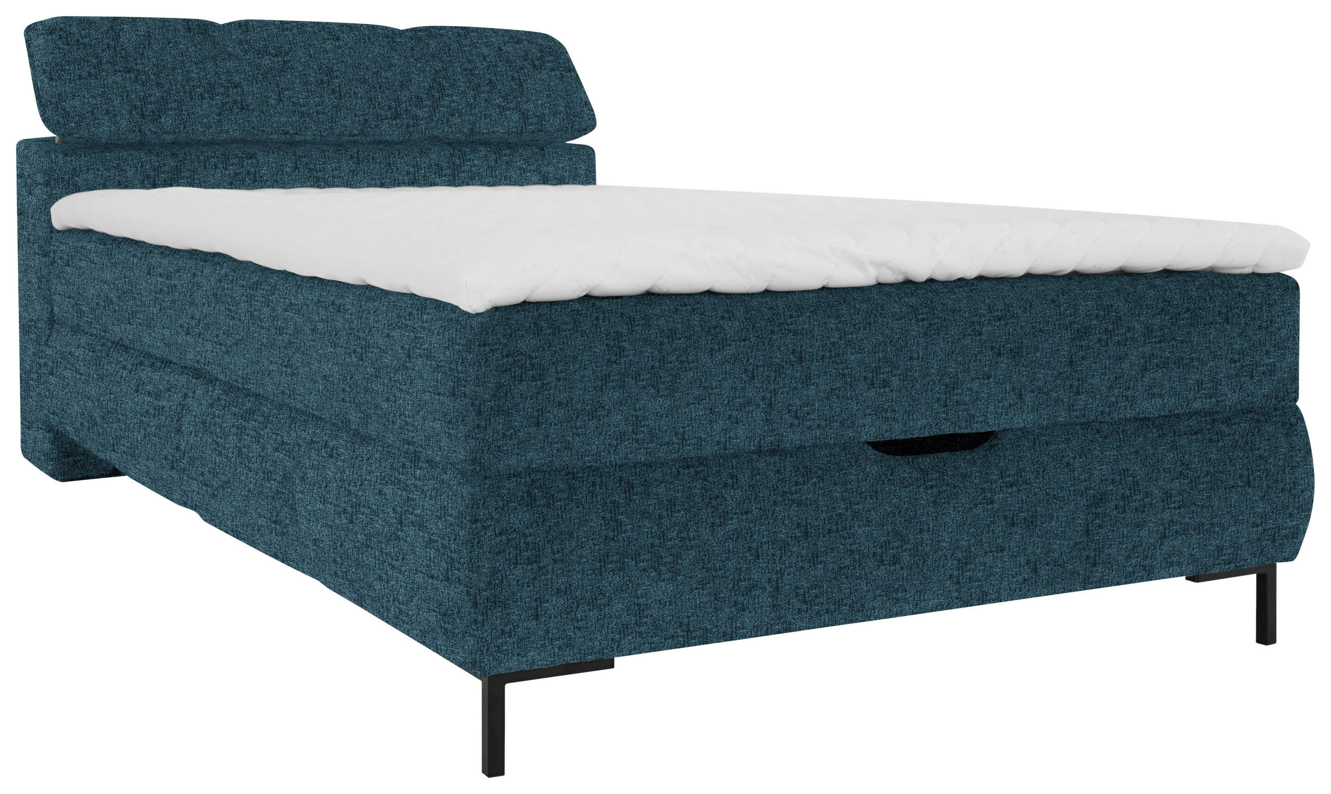 BOXBETT 120/200 cm  in Petrol  - Petrol/Schwarz, KONVENTIONELL, Holz/Holzwerkstoff (120/200cm) - Xora