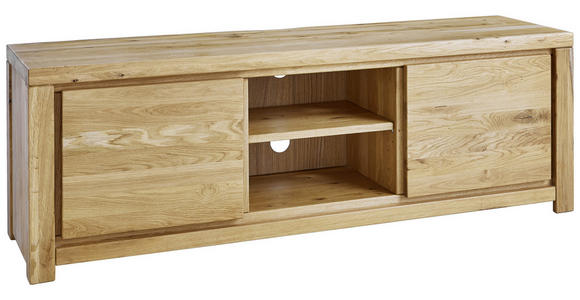 LOWBOARD Eiche massiv - Natur, Holz (150/50/40cm) - Linea Natura