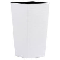 PFLANZENTOPF  - Weiß, Basics, Kunststoff (30/57/30cm) - Siena Garden