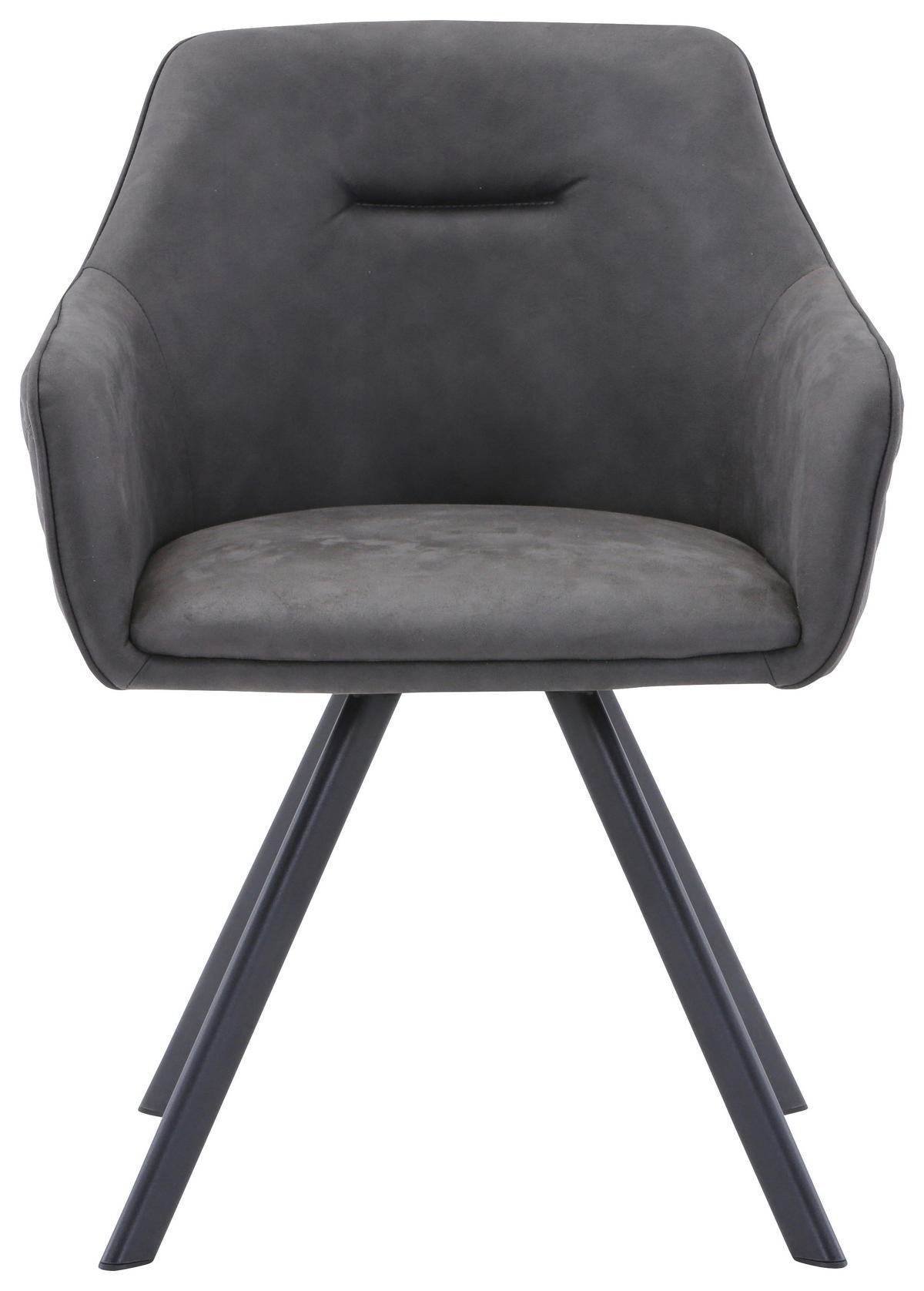 ŽIDLE S PODRUČKAMI, železo, mikrovlákno, černá, šedavě hnědá - černá/šedavě hnědá, Design, kov/textil (59/80/60cm) - Hom`in