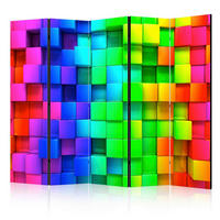 PARAVENT mit 5  Flügel - Multicolor, Basics, Holz/Kunststoff (225/172/3cm) - artgeist