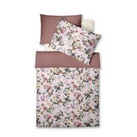 ÁGYNEMŰHUZAT-GARNITÚRA 140/200 cm  - olívazöld/világos rózsaszín, Basics, textil (140/200cm) - Fleuresse