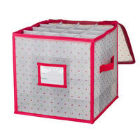 AUFBEWAHRUNGSBOX  - Rot/Weiß, LIFESTYLE, Papier/Kunststoff (30/30/30cm) - X-Mas