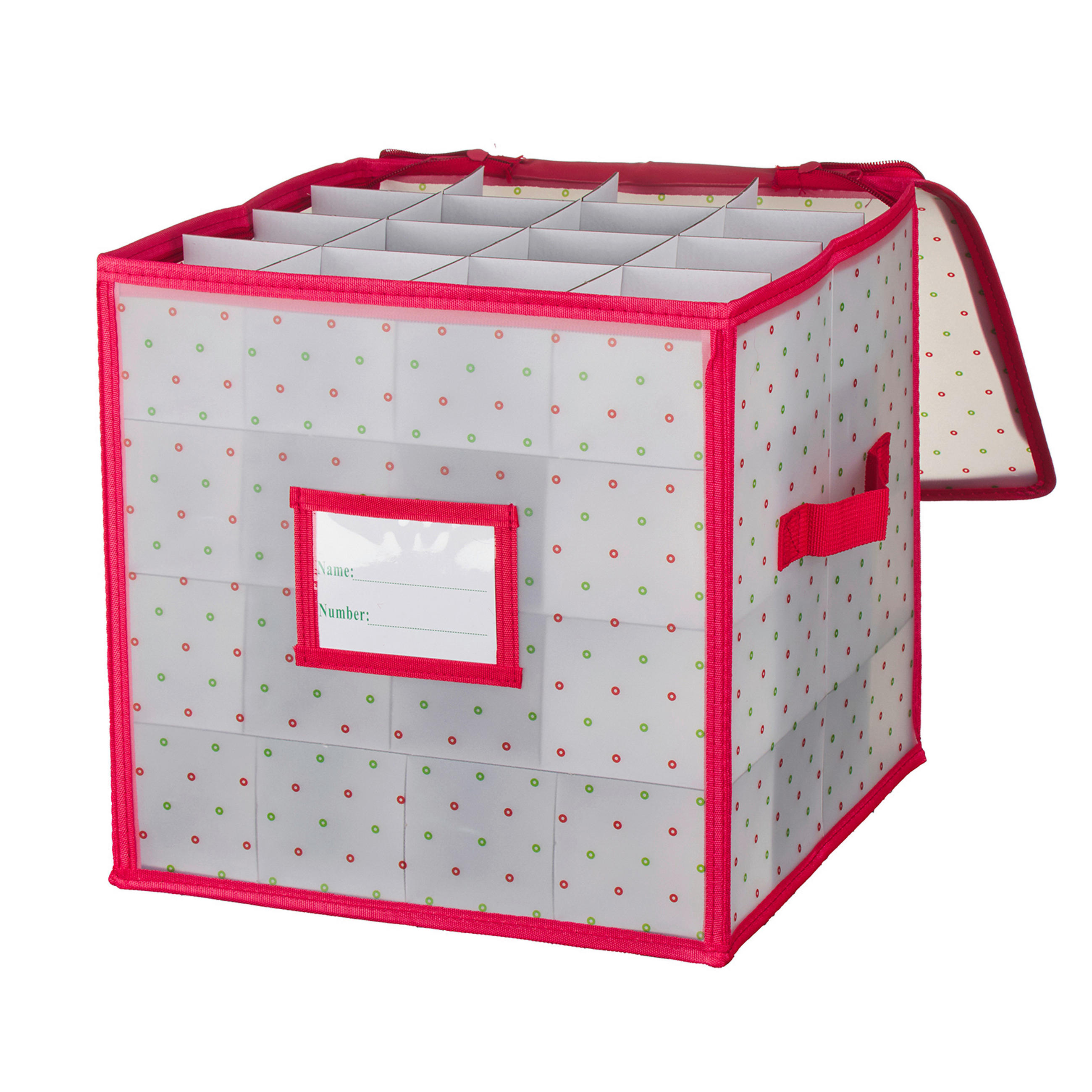 X-Mas Aufbewahrungsbox Grün, Rot, Weiß 30x30x30 cm