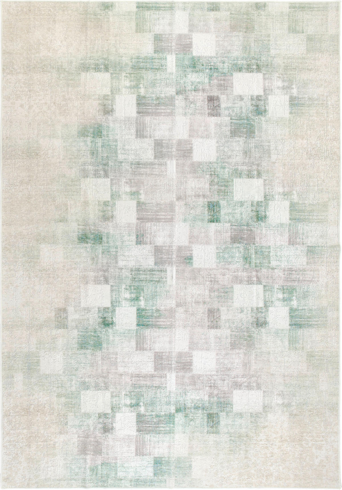 VINTAGE-TEPPICH 200/290 cm ONDEA MARTIN, waschbar Creme, Hellgrau, Mintgrün  - Creme/Hellgrau, Design, Kunststoff/Textil (200/290cm) - Lindorug