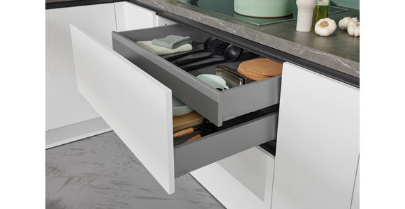 EINBAUKÜCHE   - Weiß, Design, Holzwerkstoff - Novel