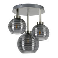 DECKENLEUCHTE  39,5/38,17 cm    - Chromfarben/Nickelfarben, Trend, Glas/Metall (39,5/38,17cm) - Collett's Monde
