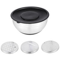 RÜHRSCHÜSSEL - Edelstahlfarben/Schwarz, Trend, Kunststoff/Metall (26/12,5cm)