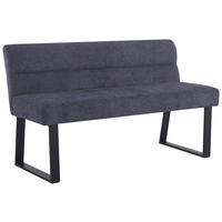 SITZBANK 140/83/61 cm Leinenoptik Dunkelgrau  - Dunkelgrau/Schwarz, KONVENTIONELL, Textil/Metall (140/83/61cm) - MID.YOU