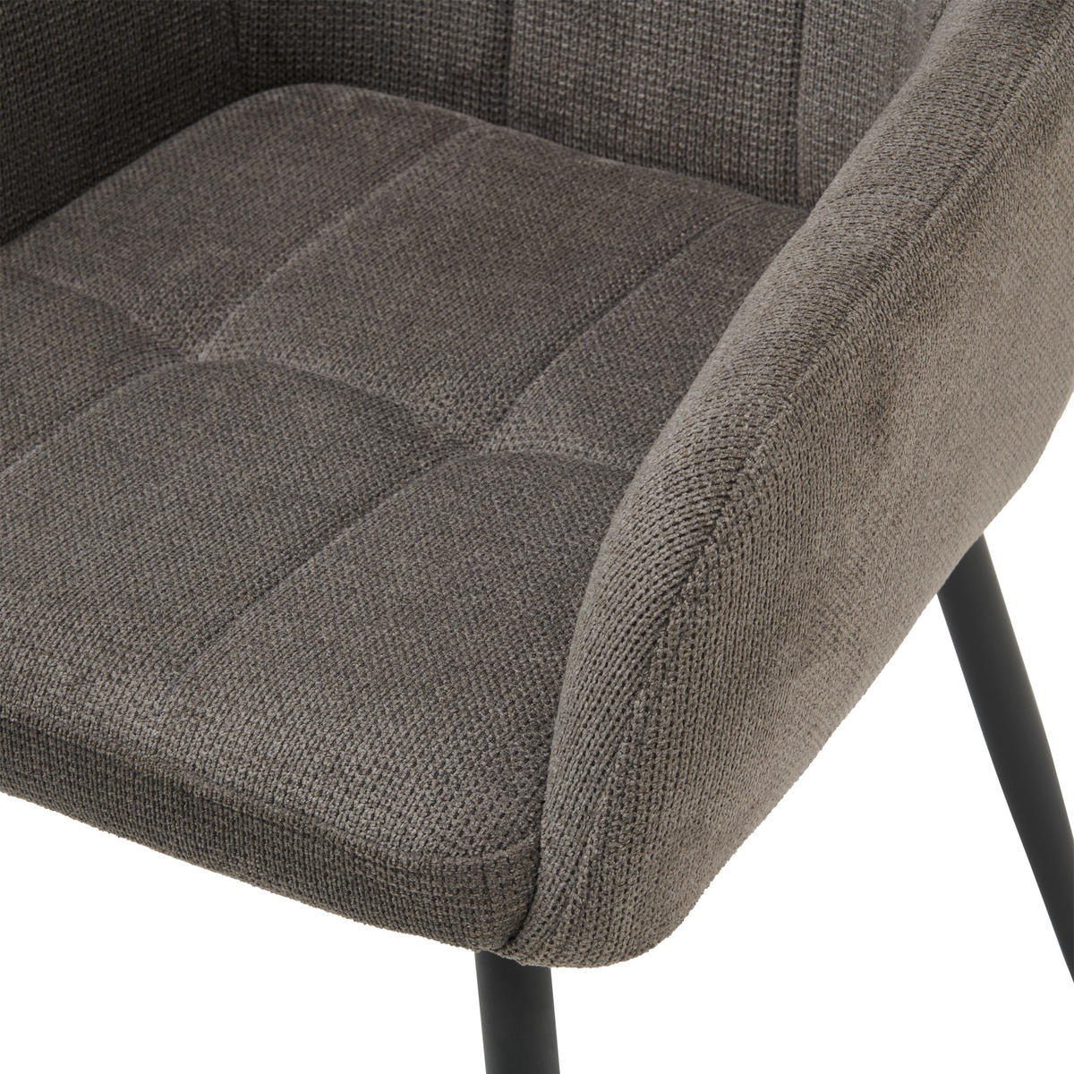 ŽIDLE S PODRUČKAMI, železo, tkaná látka, černá, tmavě šedá - černá/tmavě šedá, Konvenční, kov/textil (58/88/63cm) - MID.YOU