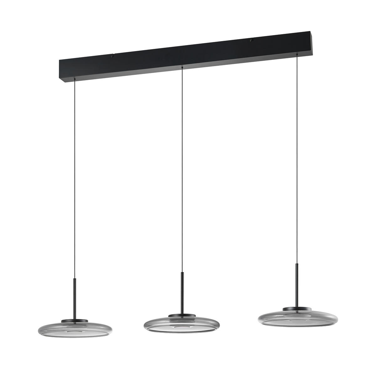 LED-HÄNGELEUCHTE Felis   - Schwarz, Basics, Glas/Metall (105cm) - Novel