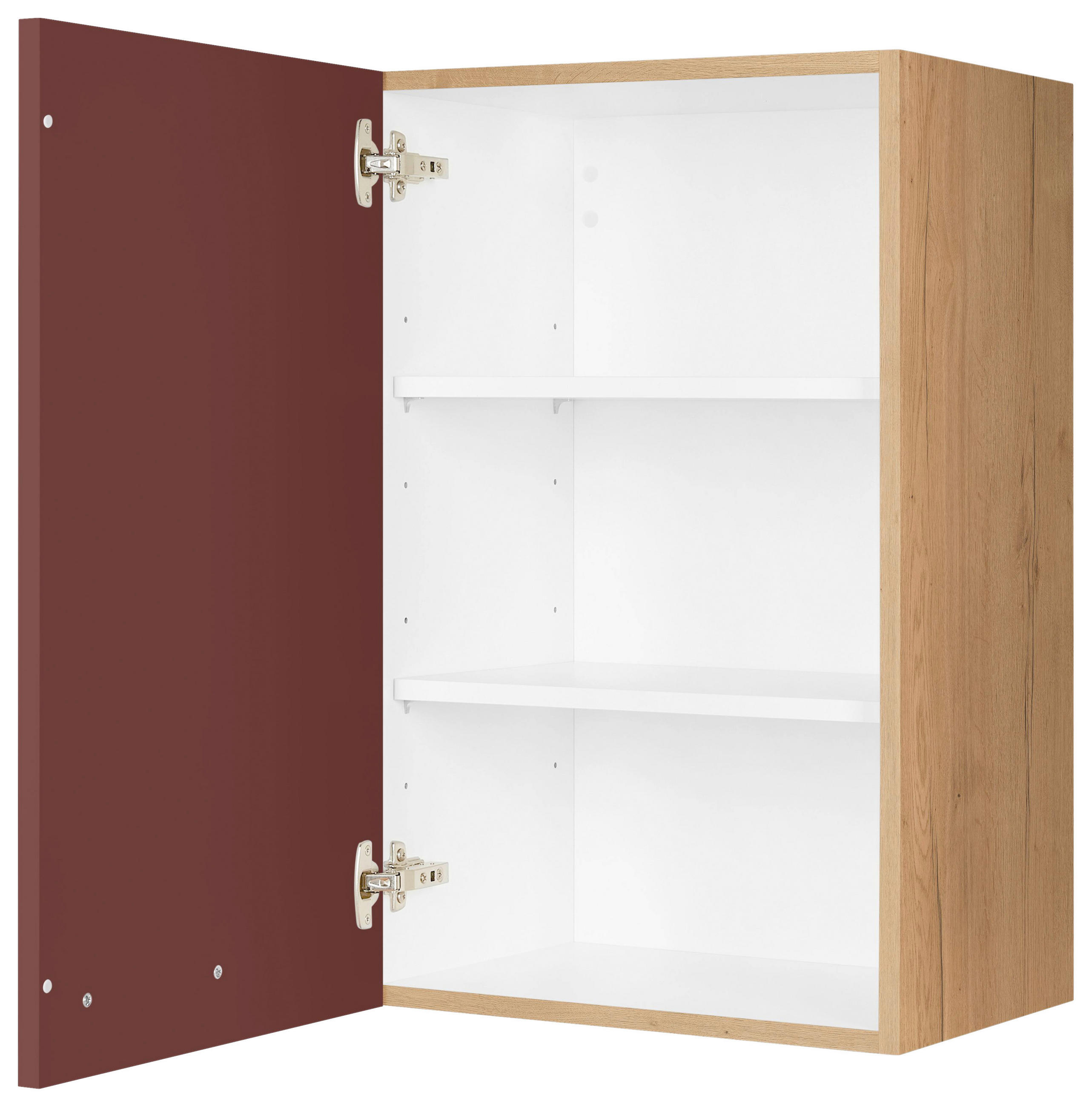 KÜCHENOBERSCHRANK 45/72/35 cm  in Rot, Eichefarben  - Eichefarben/Rot, MODERN, Holzwerkstoff/Metall (45/72/35cm) - Nobilia