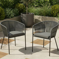SET STOLICA ZA BAŠTU - tamnosiva, Moderno, metal/tekstil (56/78/59cm) - Bessagi Garden