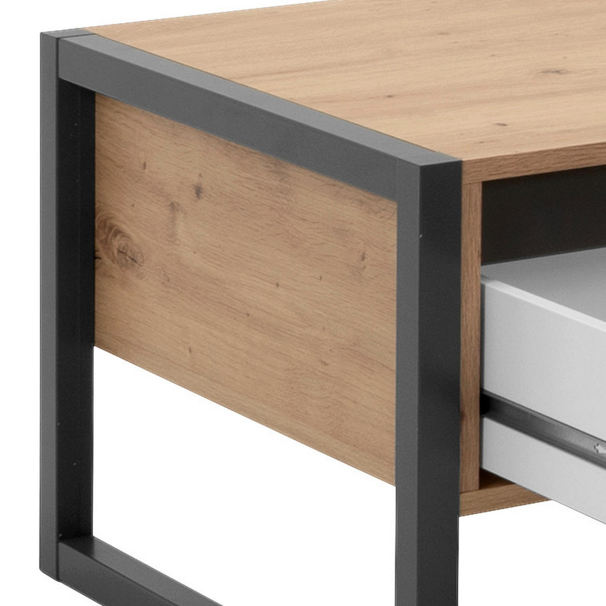 COUCHTISCH in Holzwerkstoff 100/55/40 cm  - Eichefarben/Anthrazit, Konventionell, Holzwerkstoff (100/55/40cm) - MID.YOU