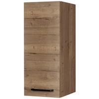 KÜCHENOBERSCHRANK 30/72/35 cm  in Eiche dunkel  - Eiche dunkel/Schwarz, MODERN, Holzwerkstoff/Metall (30/72/35cm) - Nobilia