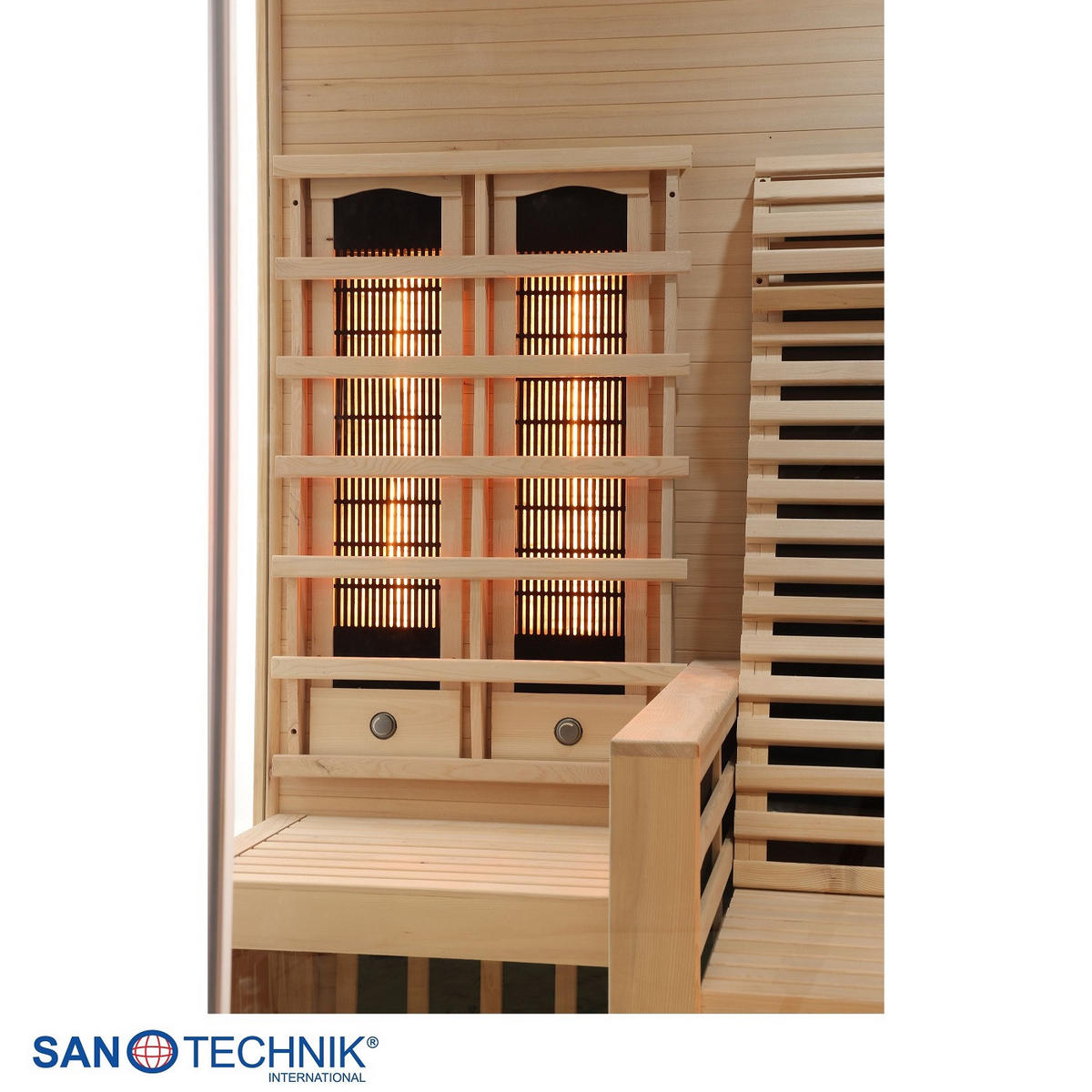 INFRAROTKABINE für 2 Personen Carbon 3  - Naturfarben, KONVENTIONELL, Holz (150/150/195cm) - Sanotechnik